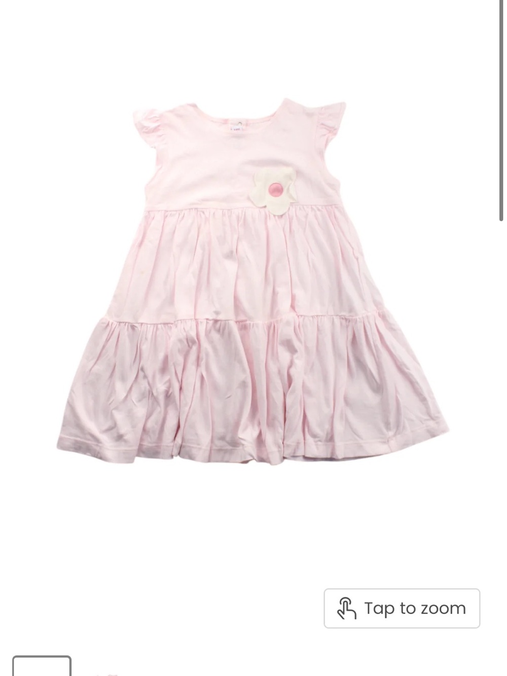 Il Gufo Light Pink Tiered Cotton Dress